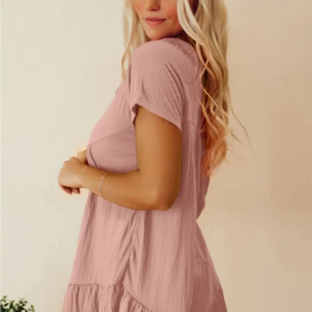 *NEW* Blush Pink Women's Boho Top | Size M, L, XL - Picture 3 of 6